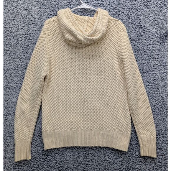 Vintage Old Navy Fisherman Crochet Knit Cardigan Size XL Full Zip 90s Boho Cream - Picture 2 of 10